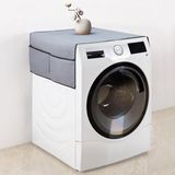 Palm Design Çamaşır Makinesi Örtüsü 4 Cepli Banyo Düzenleyici Organizer Buzdolabı Örtüsü Depolama Hurç - Gri