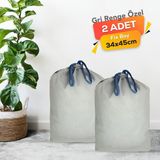 Palm Design Kirli Temiz Kıyafet Organizeri Valiz Içi Organizer Oyuncak Torbası - Gri