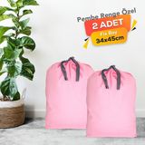 Palm Design Kirli Temiz Kıyafet Organizeri Valiz Içi Organizer Oyuncak Torbası - Pembe