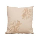 Palm Kırlent-Bej/Yaprak Baskılı 45X45x10 Cm