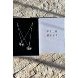 PALM MAMA JEWELRY PALMMAMA 2'Li Deniz Kabuğu Ve Deniz Yıldızı İnci Detaylı Gold Taşlı Paslanmaz Çelik Kolyeler