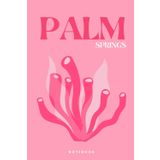 Palm Springs NOTEBOOK: Pink Coral Coffee Table Style Composition Book with 160 pages | 6 x 9 Inch | tropical island vibes summer beach art aesthetic ... for girls, teens, women & college students