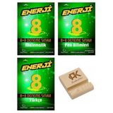 Palme LGS 8. Sınıf Enerji Matematik Fen Bilimleri ve Türkçe 8+8 Deneme Sınavı 3lü Set+Telefon Standı