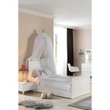 Palmera Angel USB Portlu Şarj Özellikli Beyaz Mdf Başlıklı Genç Odası Karyolası - 25MM Ekstra Dayanıklı Gövde - Beyaz - Ahşap - 120 x 200 cm