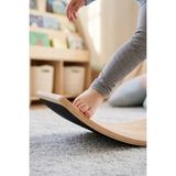 Palmera Natura Keçeli Ahşap Denge Tahtası - Gri Montessori Waldorf Eğitici Oyun ve Spor Aracı