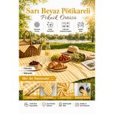Palmex Home Wega Kare Desenli Çok Amaçlı Masa Örtüsü Sofra Bezi Balkon Bahçe Kamp Piknik