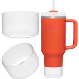 Palmira Demir 1 Adet Silikon Taban Koruyucu – 20/30/40 Oz ile Uyumlu – Bardak Altı Kılıfı, Kaymaz ve Sessiz Kullanım – Beyaz Renk - 230 ml