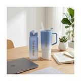 Palmira Demir 2’li Matara ve Pipetli Mug Bardak Seti – 900 ml Spor Suluk + 1500 ml Pipetli Termal Mug Bardak, Günlük Kullanım Için Içecek Seti - 0 - Siyah