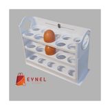 Palmira Demir 3 Katlı Yumurtalık Buzdolabı Organizeri Saklama Kabı 30 Bölmeli Raflı Yumurta Kutusu Düzenleyici (1, Beyaz) - 0,5 x 7 cm