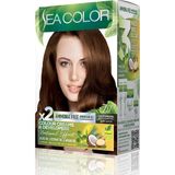 Palmira Demir Amonyaksız, Vegan, Doğal, Besleyici Kalıcı Saç BOYASI%100 Beyaz Kapama (1 Paket 2 x 50 ml Boya & Oksidan) (Koyu Karamel 7.7)