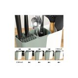 Palmira Demir Ayarlanabilir Sürgülü Kaşıklık Bıçaklık Organizer,2-3 Bölmeli Tezgah Üstü Stand (Yeşil) - 0,5 x 7 cm