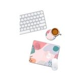 Palmira Demir Desenli Mouse Pad ve Bardak Altlığı Set