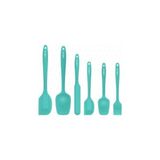 Palmira Demir Drongo Isıya Dayanıklı Yanmaz Yapışmaz Silikon Spatula Seti 6 Parça Turkuaz - 0,5 x 7 cm