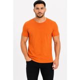 Palmira Demir Erkek Basic Tişört Bisiklet Yaka Kısa Kol Günlük Yazlık Slim Fit T-Shirt - Turuncu - Turuncu / S