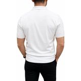 Palmira Demir Erkek Yazlık Triko Tişört Kısa Kol Polo Yaka Düğmeli T-Shirt - Beyaz - Beyaz / M
