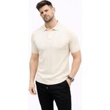 Palmira Demir Erkek Yazlık Triko Tişört Kısa Kol Polo Yaka Düğmeli T-Shirt - Krem - Krem / S