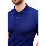 Palmira Demir Erkek Yazlık Triko Tişört Kısa Kol Polo Yaka Düğmeli T-Shirt - Lacivert - Lacivert / L