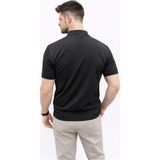 Palmira Demir Erkek Yazlık Triko Tişört Kısa Kol Polo Yaka Düğmeli T-Shirt - Siyah - Siyah / L