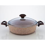 Palmira Demir Falez Creamy Granitec 22CM Kısa Granit Tencere - 51R-Turuncu - 1 L