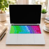 Palmira Demir Ingilizce Klavye Koruyucu MacBook Pro 13 15 Touch Bar Uyumlu A1706 A1989 A2159 A1707 A1990 | Uk Iso Ters L Enter | Avrupa Ingilizce Baskılı Silikon Keyboard Cover Pembe Yeşil