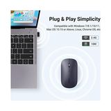 Palmira Demir Kablosuz Fare, 2,4 Ghz USB Bağlantısı, Maks. 4000 Dpi, 18 Ay Pil Ömrü. Pc, Mac, Dizüstü Bilgisayar, Windows 11, 10, 8.1, 7, Macos, Linux ile Uyumlu (Siyah)