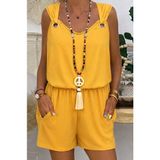Palmira Demir Kadın Kolsuz V Yaka Kuş Gözü Detay Bluz Short Aerobin Ikili Takım - Sarı / L-Xl - 1 Drop