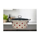 Palmira Demir Kırmızı Emaye Kızartma Tenceresi 22 cm - 51R-Turuncu - 1 L