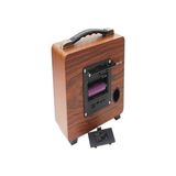Palmira Demir M-2027BT Gerçek Ahşap Eskitme Kaplama Radyo Fm Am Sw USB Tf Aux Destekli Bluetooth Hoparlör, Kahverengi