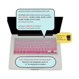 Palmira Demir MacBook Silikon Klavye Kaplama Koruyucu Kılıf Macbook Air Pro Eski USB Li Model 2008/2017 Uyumlu Türkçe Q Renkli Baskı Silikon Pembe