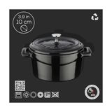 Palmira Demir Metal Döküm Mini Tencere, 10 Cm, 0.35 L Hacim, Siyah