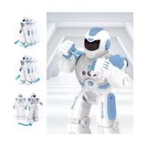 Palmira Demir Oyuncak Uzaktan Kumandalı ve El Sensörlü Şarjlı LED Işık Moonwalk Yürüyen Akıllı Robot 19 Fonksiyonlu Robot