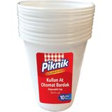 Palmira Demir Piknik Kullan At Plastik Bardak Otomat 10'lu Beyaz 1481
