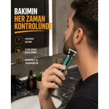 Palmira Demir Profesyonel Şarjlı Tıraş Makinesi – 180 Dakika Kullanım, 2.5 Saat Hızlı Şarj, Evrensel USB Şarj Girişli