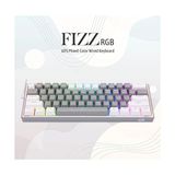 Palmira Demir Redragon K617-RGB 16,8 Milyon Rgb Aydınlatma, Red Switch Fizz%60 Q Türkçe Kablolu Mekanik Oyuncu Klavyesi Gri Beyaz