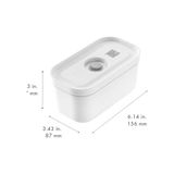 Palmira Demir & Save Vakumlu Yemek Taşıma Kabı, S, Plastik, Beyaz-Gri - 0,5 x 7 cm
