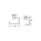 Palmira Demir Start Cube Quickfix Halka Havluluk, Duş/banyo Aksesuarları, Krom, 40975000