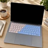 Palmira Demir Türkçe Q Klavye Koruyucu MacBook A1534 A1708 Uyumlu Uk Avrupa Ters L Enter Silikon Klavye Koruyucu Renkli Pastel Tasarım Mavi Pembe