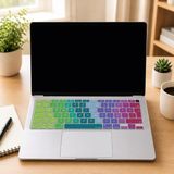 Palmira Demir Türkçe Q Klavye Koruyucu MacBook Air 13 A2179 A2337 M1 Uyumlu | Uk Iso Ters L Enter | Ultra Ince Silikon Keyboard Cover Pembe Yeşil