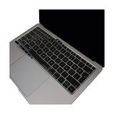 Palmira Demir Türkçe Q Silikon Klavye Koruyucu MacBook Air 13 Retina Uyumlu A1932 A2179 A2337 M1 | Iso Uk Ters L Enter | Tr Q Klavye Kaplama Siyah