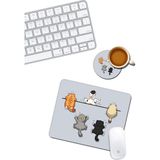 Palmira Demir Yaramaz Kediler Mouse Pad ve Bardak Altlığı Set