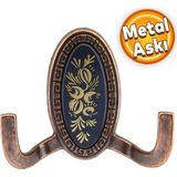 Palmira Duvar Vestiyer Askısı Metal Dolap Elbise Havlu Askılığı Antik Bakır Askı Askılık