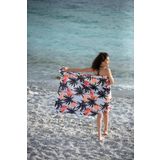 Palmiye Desenli Plaj Havlusu, Spor Havlusu, Mikrofiber Hızlı Kuruyan Plaj Havlusu 70x140cm