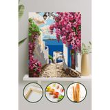 Palmiye Hobi Sanat Sayılarla Boyama 40x50 Cm Tuval Seti Fırça Boya Dahil Çıtaya Gerili - Alaçatı