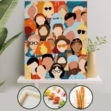 Palmiye Hobi Sanat Sayılarla Boyama 40X50 cm Tuval Seti Fırça Boya Dahil Çıtaya Gerili - Insanlar