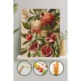 Palmiye Hobi Sanat Sayılarla Boyama 40x50 Cm Tuval Seti Fırça Boya Dahil Çıtaya Gerili - Nar