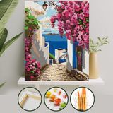 Palmiye Hobi Sanat Sayılarla Boyama Tuval Seti 40x50 cm Fırça ve Boya Dahil Alaçatı