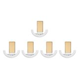 Palmiye Lüks Askı, Metal, Vestiyer Askı, 120 gr, Dolap Askılık, Duvar Askılığı, Krom-Altın (Vidalı)5 ADET