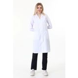 Palmiye Tesettür Uzun Boy Gömlek Yaka Doktor Öğretmen Laborant Önlüğü
