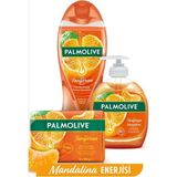 Palmolive 500 ml Mandalina Kokulu Duş Jeli, 4X90 gr Sabun, Sıvı Sabun ile Enerji Dolu Temizlik - 1 Adet