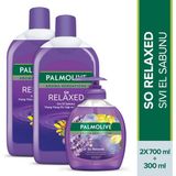 Palmolive Aroma Sensations So Relaxed İris Özü ile 300 ml + 700 ml + 700 ml Sıvı El Sabunu